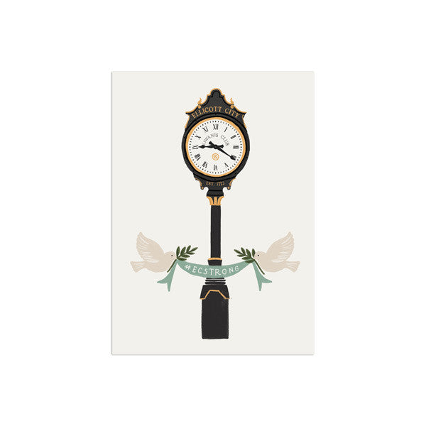 Ellicott City Clock Print