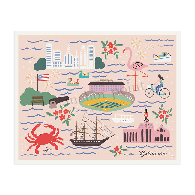 Baltimore "Charm City" Digital Download Art Print
