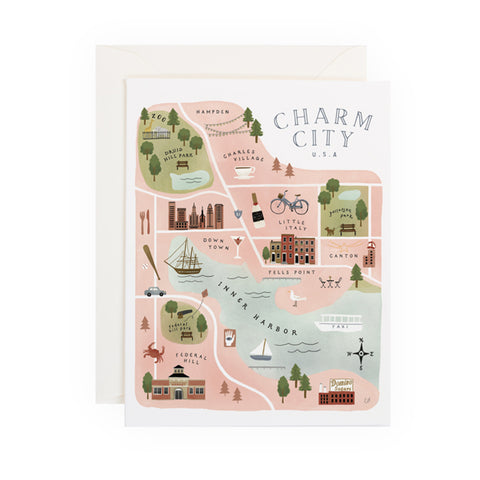Charm City Map - Anchor Point Paper Co.