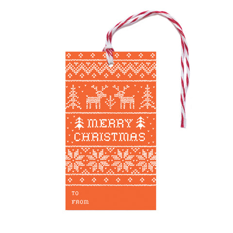 Christmas Cross Stitch Gift Tags - Anchor Point Paper Co.