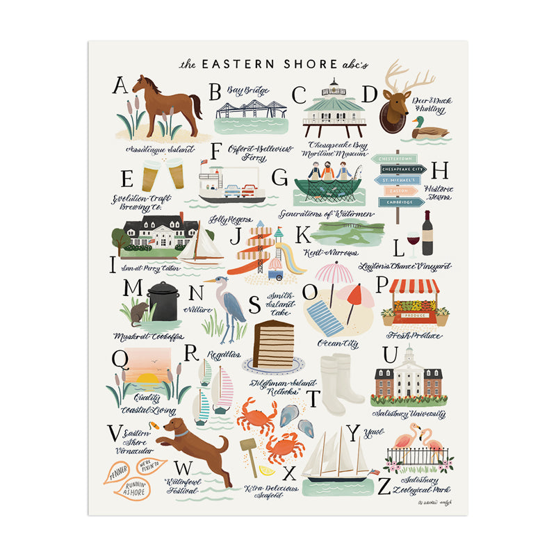Eastern Shore Alphabet - Anchor Point Paper Co.