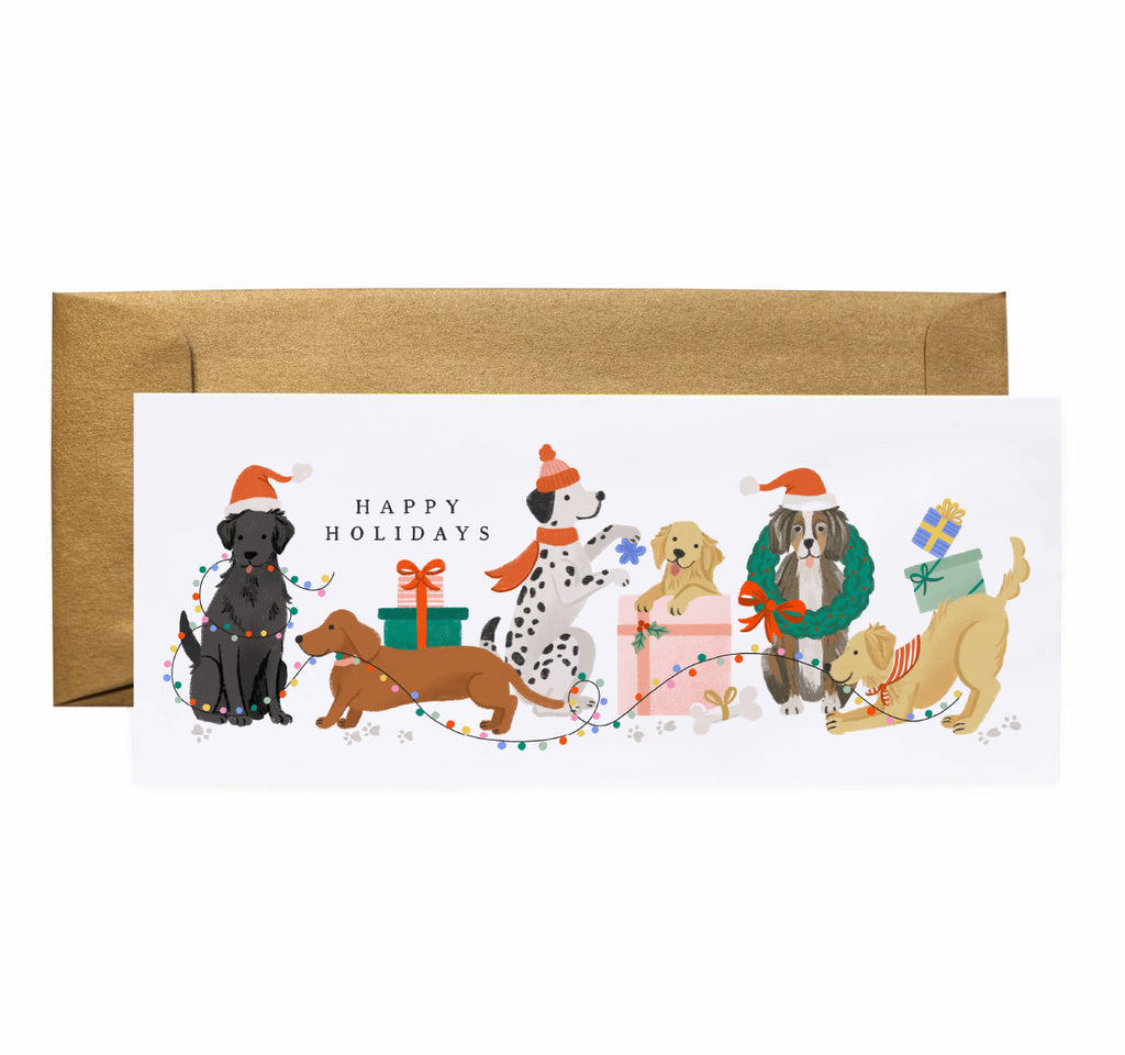 Festive Dogs Holiday Greeting Card