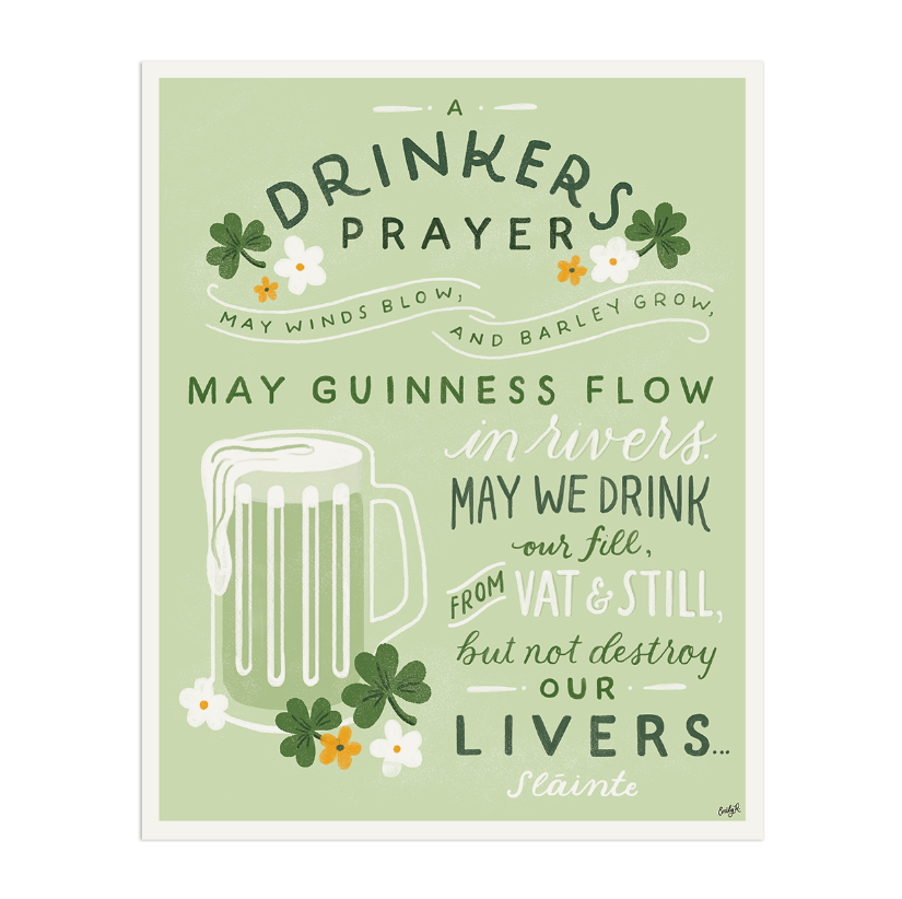 Drinkers Prayer Art Print - Anchor Point Paper Co.