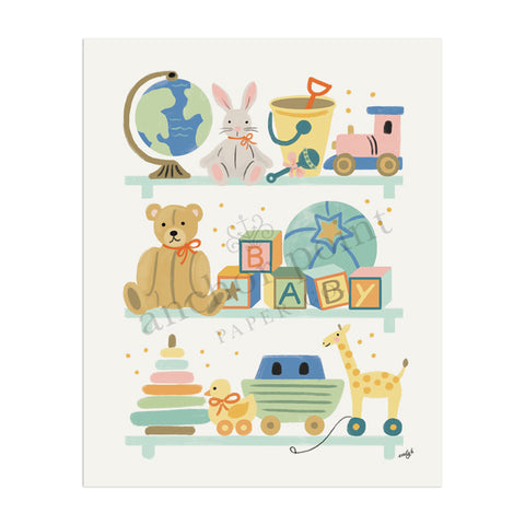 Baby Toy Shelves Digital Download Art Print