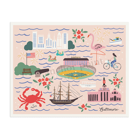 Baltimore "Charm City" Digital Download Art Print