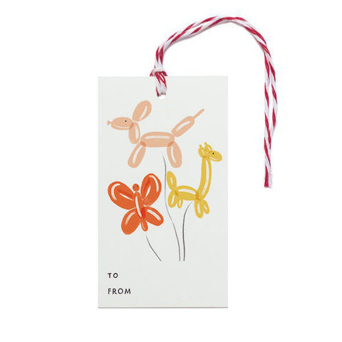 Balloon Animals Gift Tag - Anchor Point Paper Co.