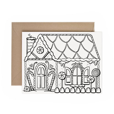 Color-In Gingerbread House - Anchor Point Paper Co.