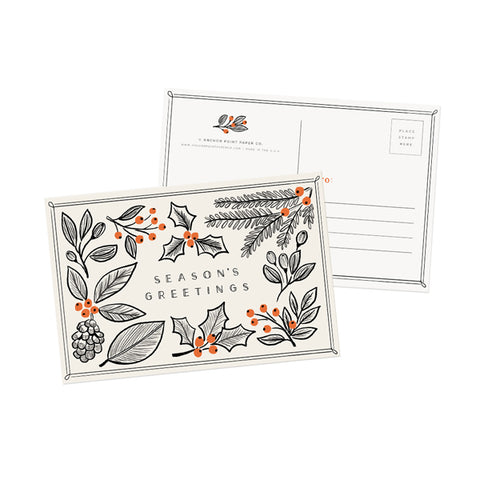 Vintage Greenery Postcard - Anchor Point Paper Co.