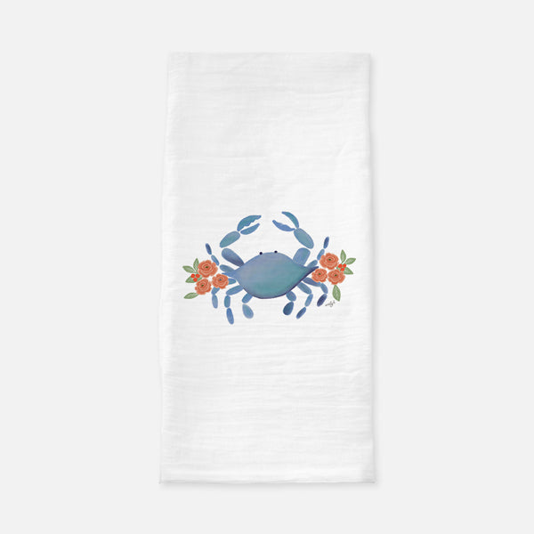 Blue Crab Tea Towel