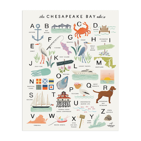 Chesapeake Bay Alphabet (Whimsicality Exclusive) - Anchor Point Paper Co.