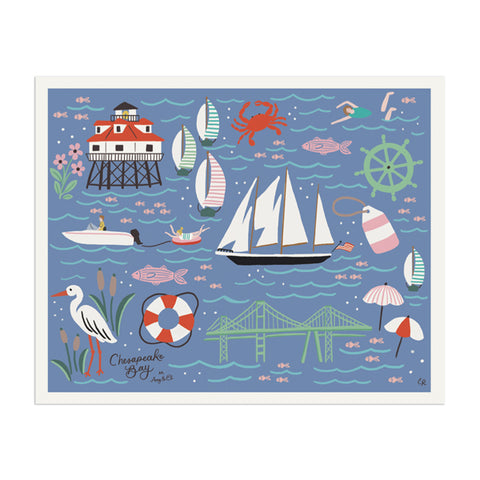 Chesapeake Bay "Chesapeake" Art Print - Anchor Point Paper Co.